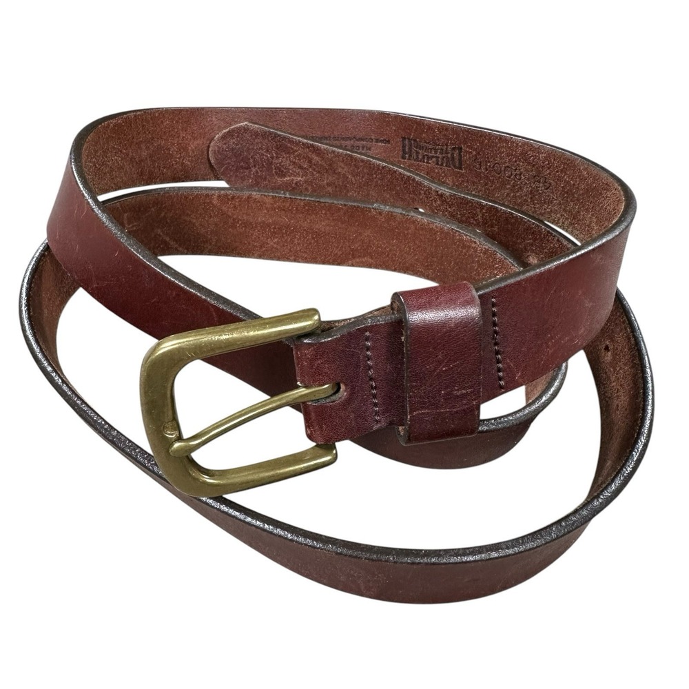 Duluth Trading Men's Size 48 Leather Brown‎ Work Belt 80016 Made in USA